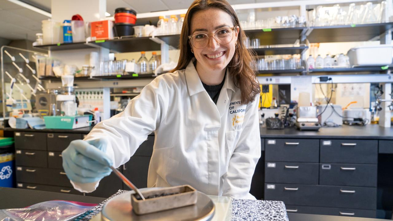 Emily Newman in lab